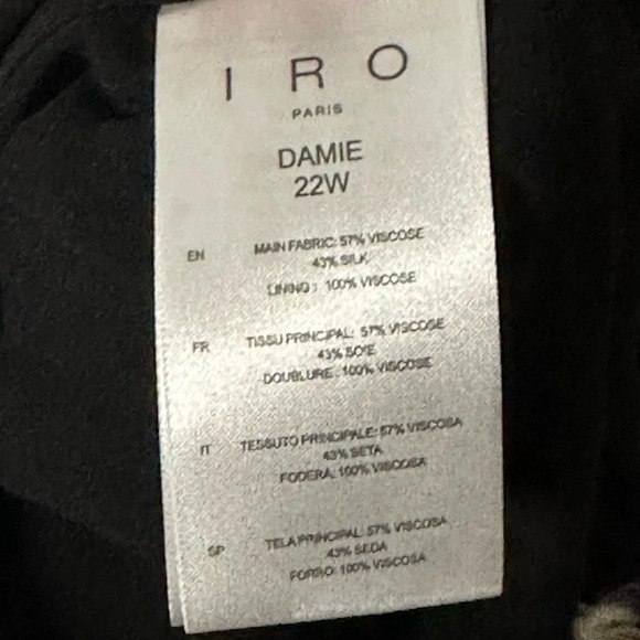 IRO Black and Purple Damie Dress Size 40 - Picture 9 of 9